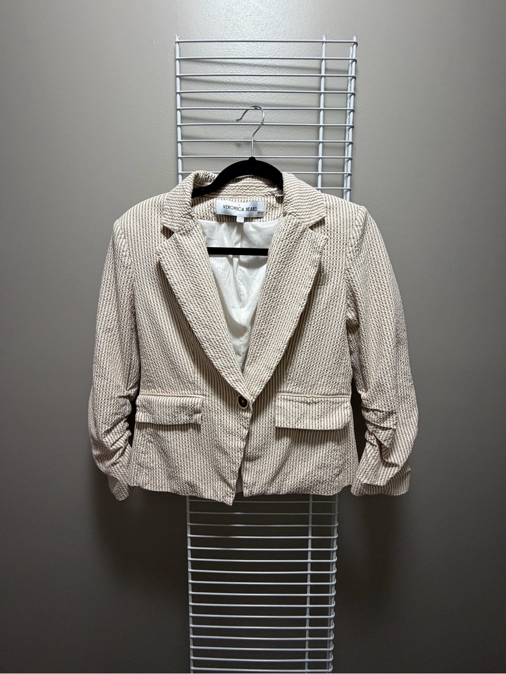 Veronica Beard Women's Cream Textured Blazer